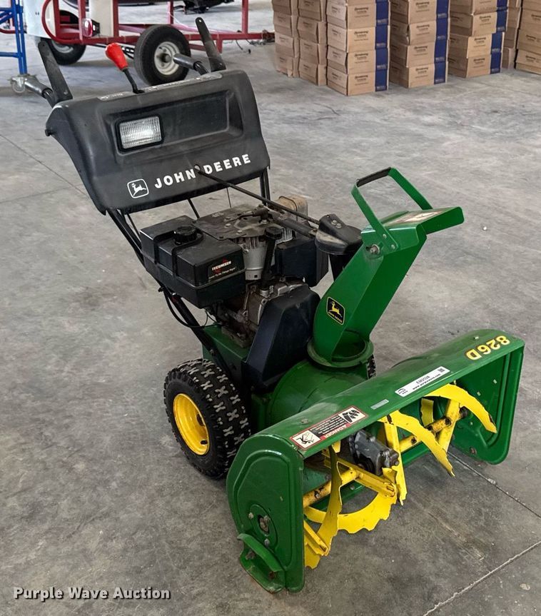 image for item EM2028 John Deere 826D snow blower