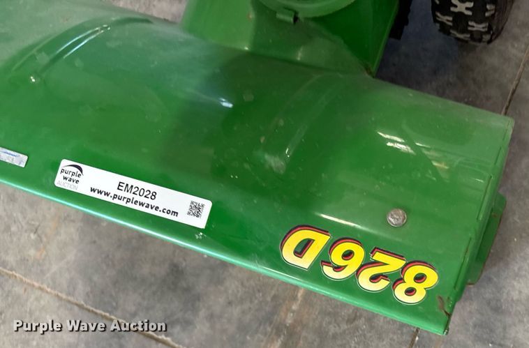 image for item EM2028 John Deere 826D snow blower