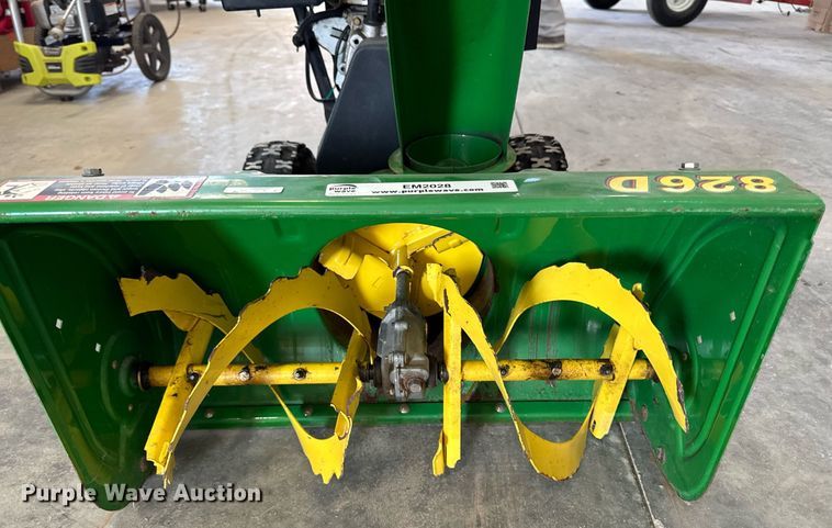 image for item EM2028 John Deere 826D snow blower