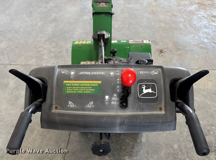 image for item EM2028 John Deere 826D snow blower