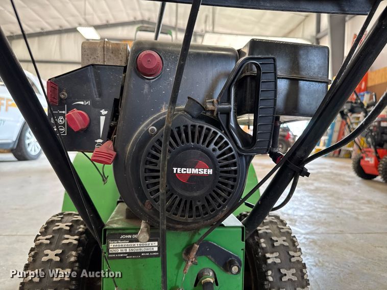 image for item EM2028 John Deere 826D snow blower