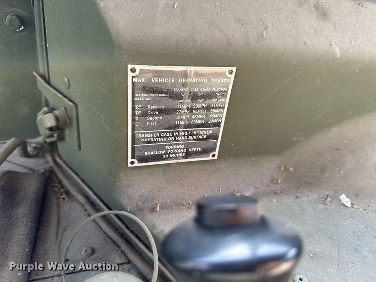 image for item EM2034 2011 AM General M998 SUV