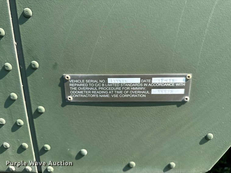 image for item EM2034 2011 AM General M998 SUV