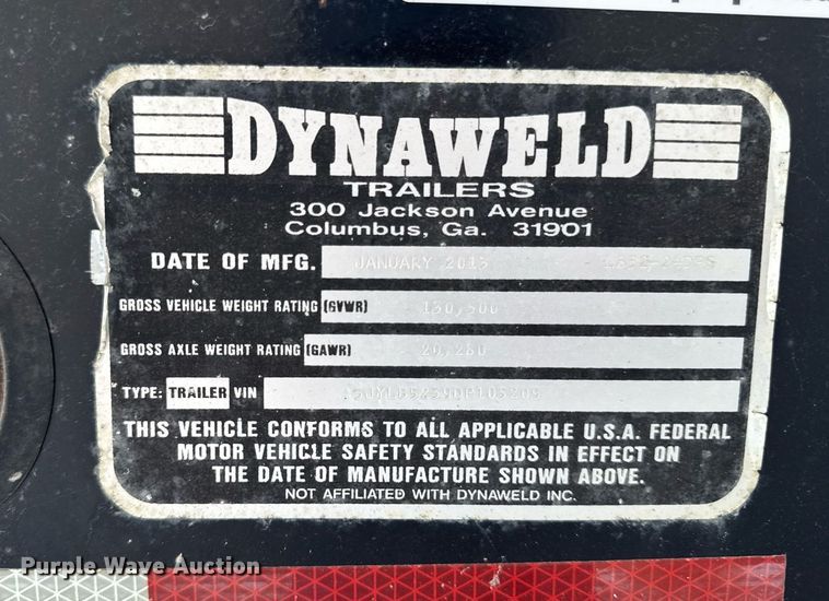 image for item EM2076 2013 Dynaweld LB52-24DPS lowboy equipment trailer
