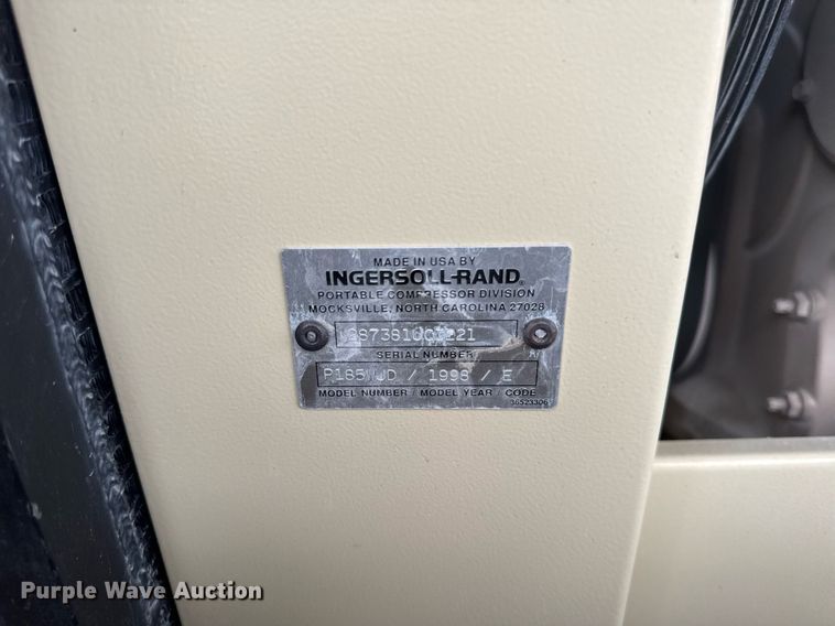 image for item EM2081 Ingersoll Rand P185WJD air compressor