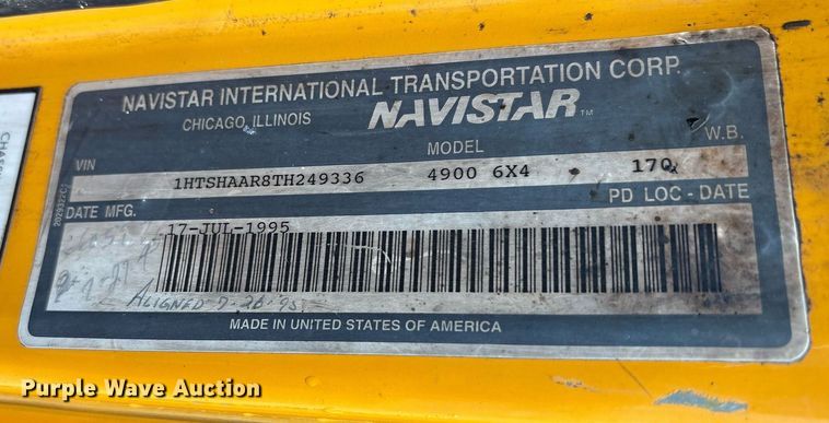 image for item EM2559 1996 International 4900 dump truck