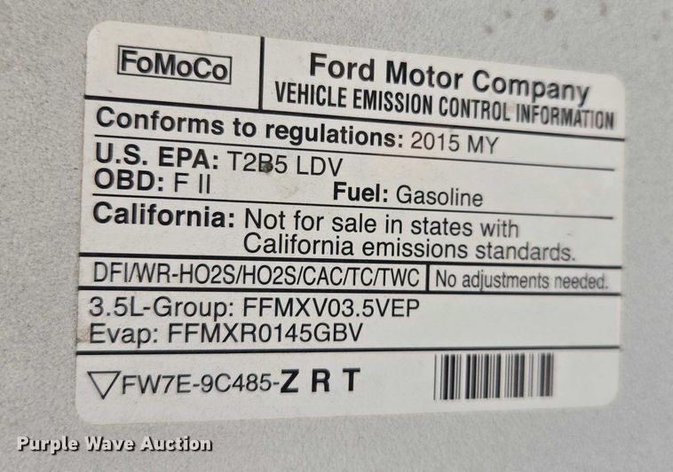 image for item EM7475 2015 Ford Taurus Police Interceptor 