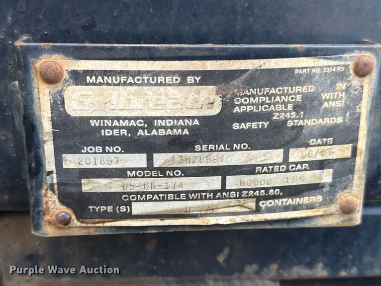 image for item EN4565 2010 International 7400 roll-off container truck