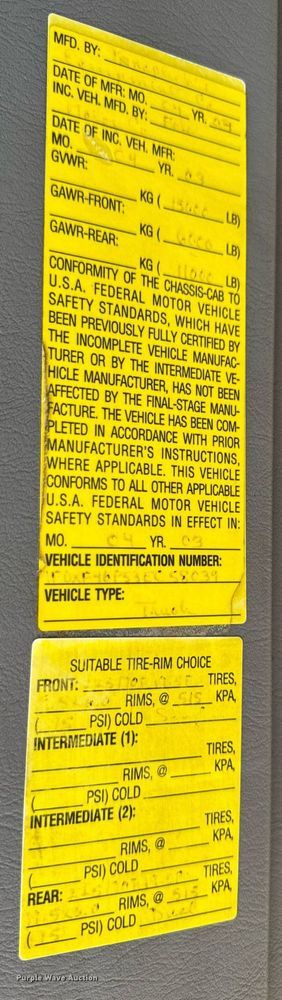 image for item EN4586 2003 Ford F450 Super Duty XL utility / service truck