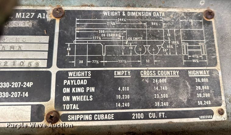 image for item EN4597 1957 Dorsey  flatbed trailer