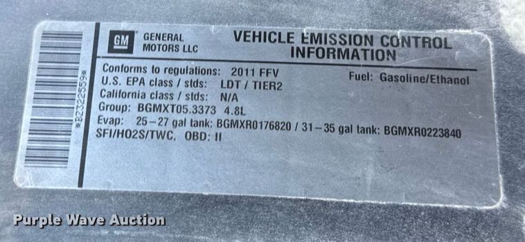 image for item EN4604 2011 Chevrolet  Silverado 1500 Ext. Cab pickup truck