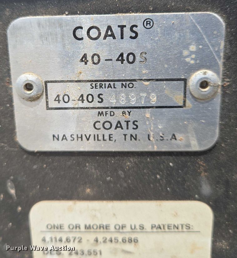 image for item EN8137 Coats 40-40S tire machine