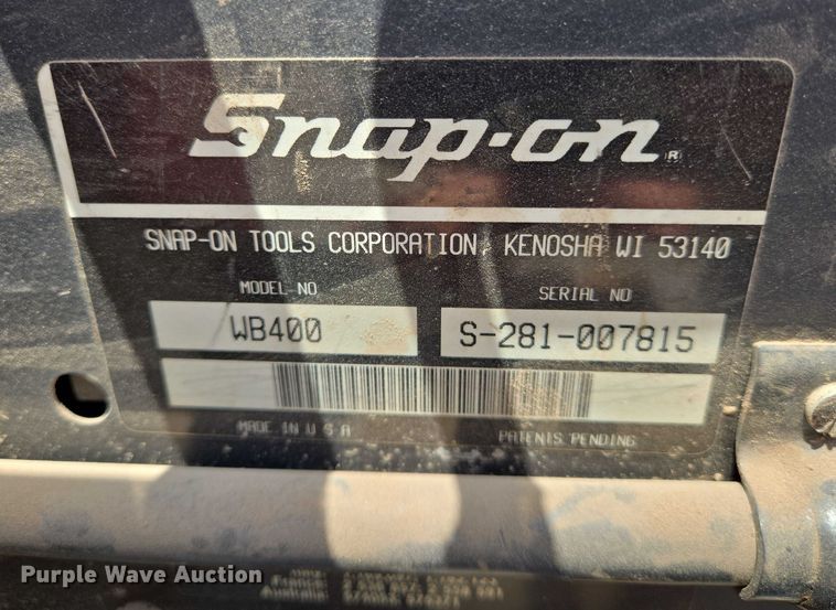 image for item EN8138 Snap On WB400 tire balancer 