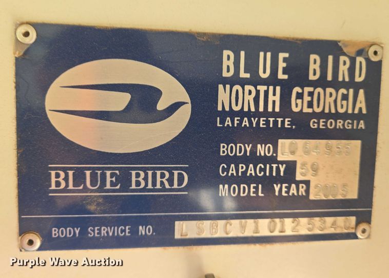 image for item EN8147 2005 Blue Bird school bus