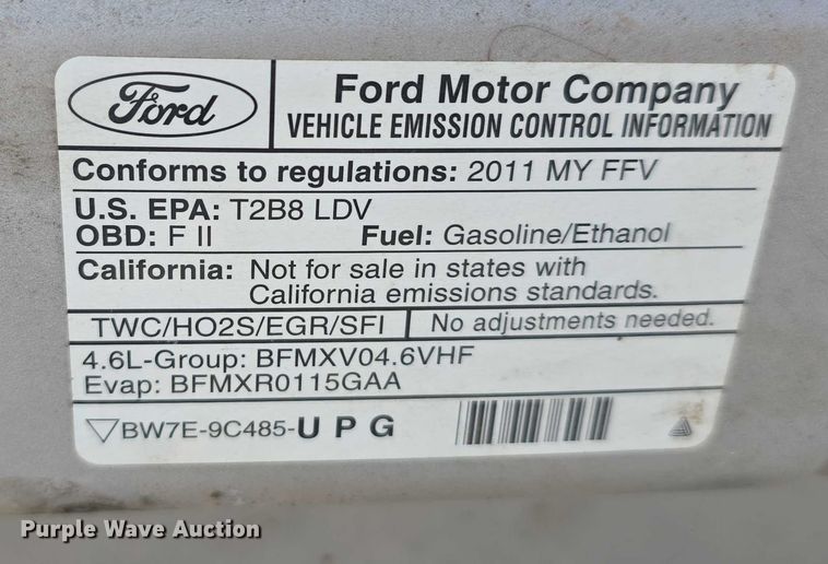 image for item EO1093 2011 Ford Crown Victoria Police Interceptor 