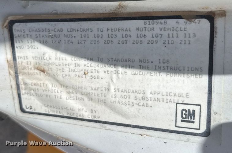 image for item ER2078 1981 Chevrolet C70 bucket truck