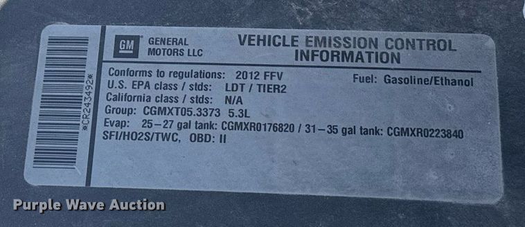 image for item ER2079 2012 Chevrolet Suburban SUV