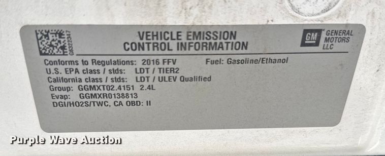 image for item ER2080 2016 Chevrolet Equinox SUV