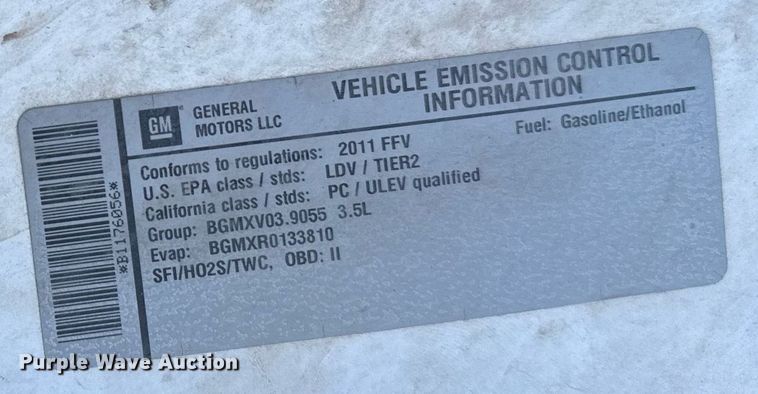 image for item ER2081 2011 Chevrolet Impala LT 