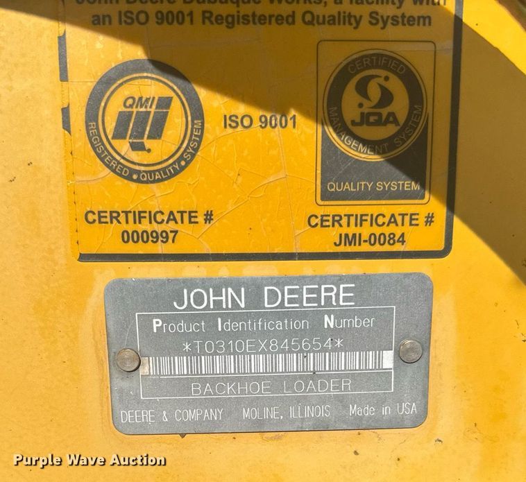 image for item ER2082 1998 John Deere 310E backhoe