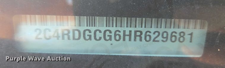 image for item ER5399 2017 Dodge Grand Caravan SXT handicap accessible van