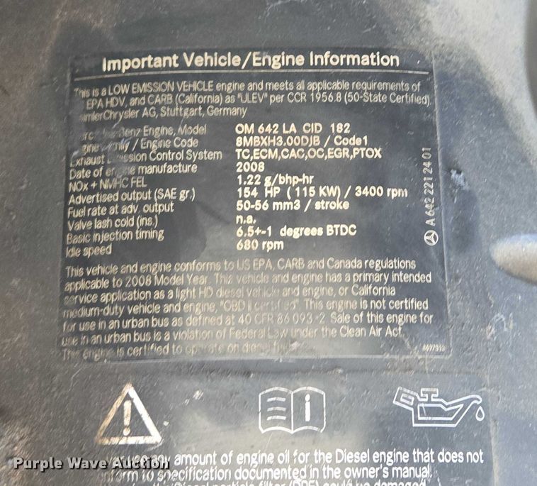 image for item ER5419 2008 Dodge Sprinter 3500 shuttle bus