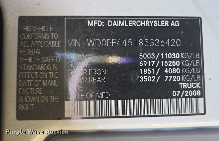 image for item ER5419 2008 Dodge Sprinter 3500 shuttle bus