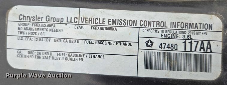 image for item ER5424 2015 Chrysler Town & Country van