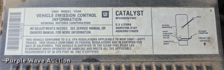 image for item ER5427 2004 Chevrolet Tahoe SUV