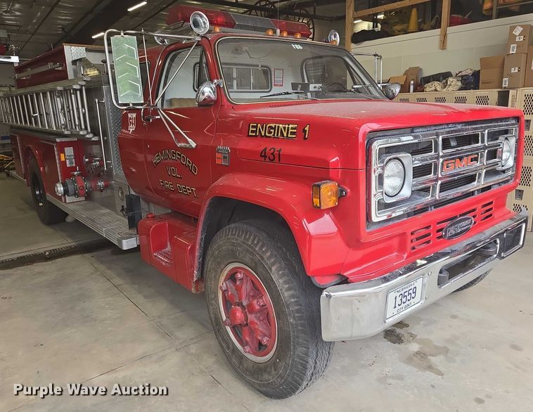 image for item ER5431 1985 GMC 7000 pumper fire truck