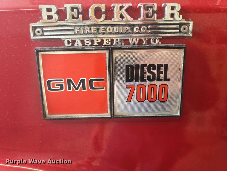 image for item ER5431 1985 GMC 7000 pumper fire truck