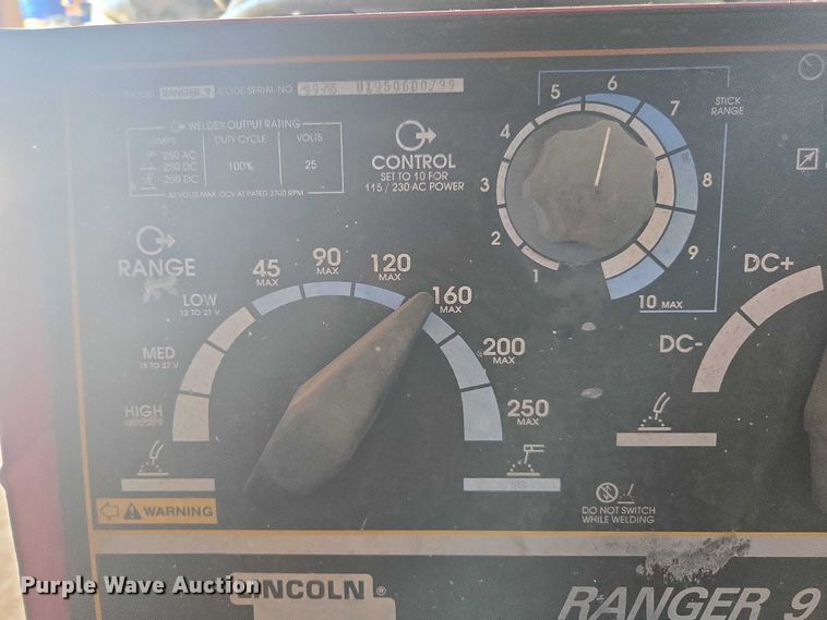 image for item FB9391 Lincoln Electric Ranger 9 welder/generator