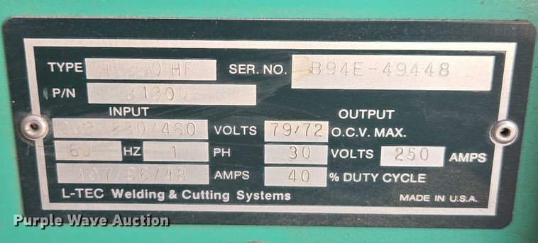 image for item FB9392 (2) L-Tec welders