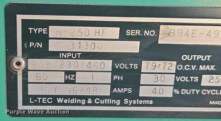 image for item FB9392 (2) L-Tec welders