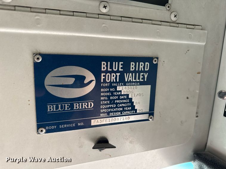 image for item MO9290 2007 Blue Bird All American school bus