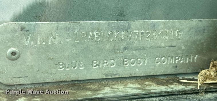 image for item MO9290 2007 Blue Bird All American school bus