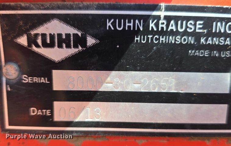 image for item DR3779 2013 Kuhn-Krause 8000 Excelerator vertical tillage