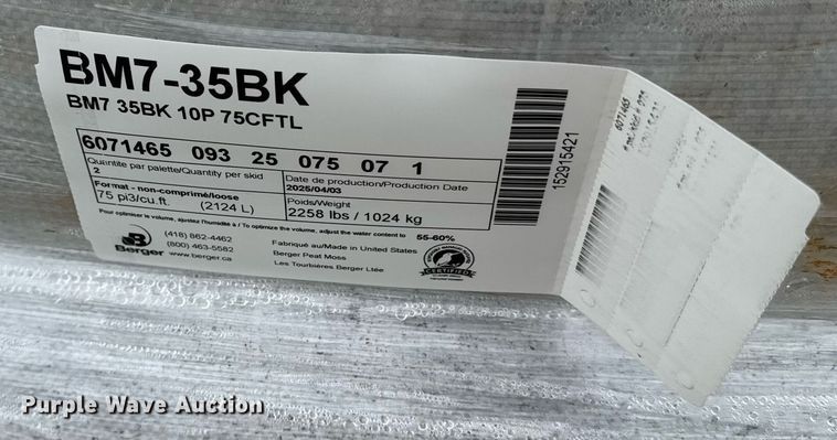 image for item DU7886 (5) pallets of potting soil