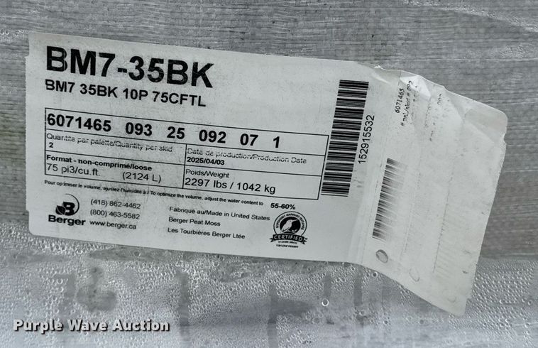 image for item DU7886 (5) pallets of potting soil