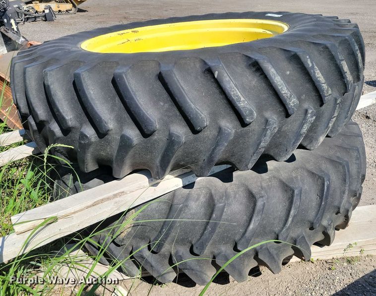 image for item DX7138 Firestone 18.4R42 (2) Firesttone 18.4R42 tires and wheels