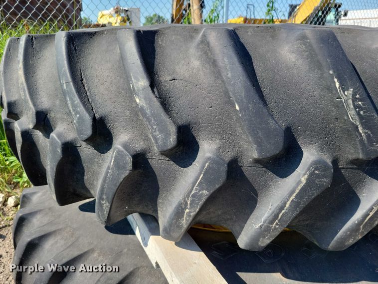 image for item DX7138 Firestone 18.4R42 (2) Firesttone 18.4R42 tires and wheels
