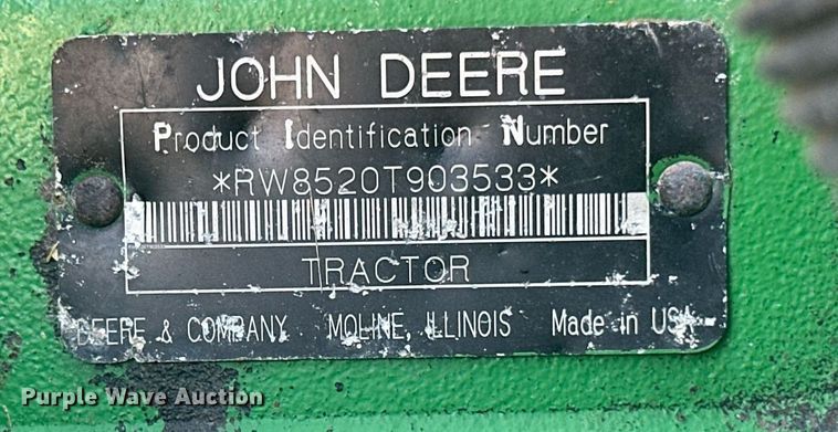 image for item EB2690 2004 John Deere 8520T tractor