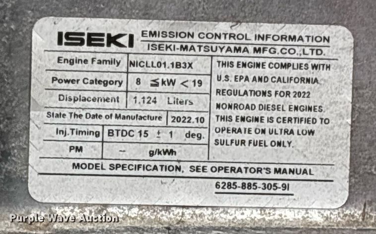 image for item EC3692 2023 Massey Ferguson GC1725 MFWD tractor