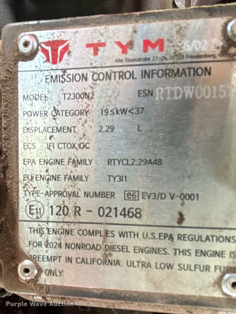 image for item EC3697 TYM T494 MFWD tractor