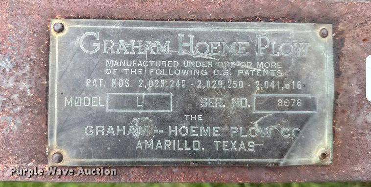 image for item EG6599 Graham Hoeme Plow L chisel