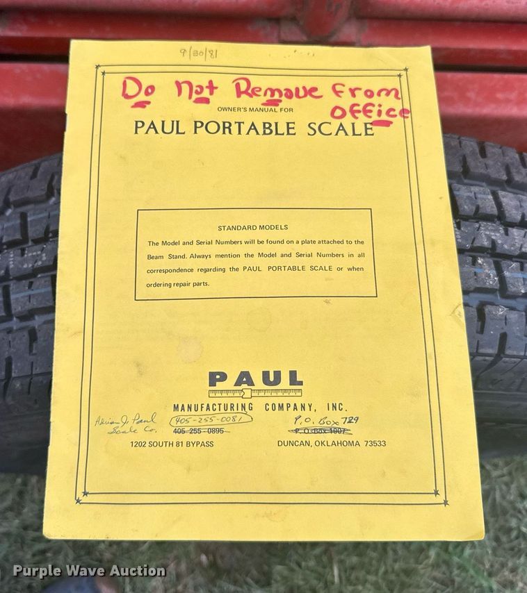 image for item EG6640 Paul AW livestock scale