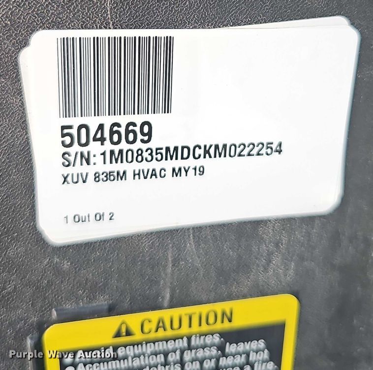 image for item EK5379 2019 John Deere XUV835M utility vehicle