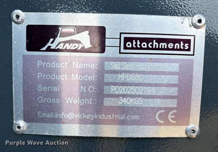 image for item EL2115 Handy HPD680 skid steer post driver