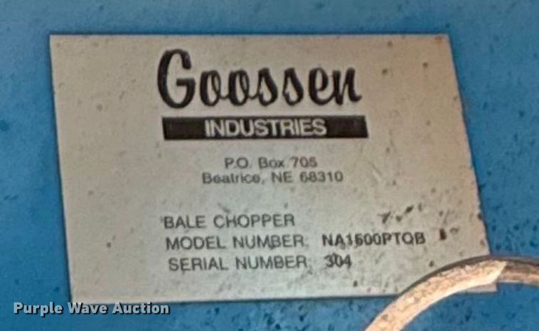 image for item HI9257 Goossen bale chopper