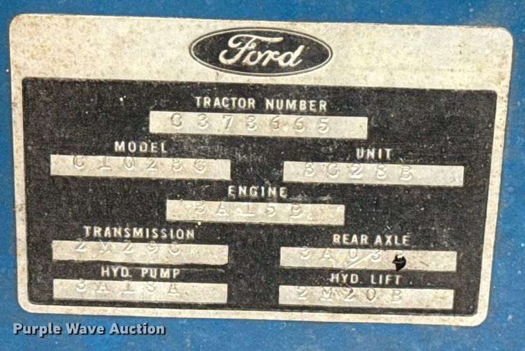 image for item HI9258 1973 Ford 3000 tractor